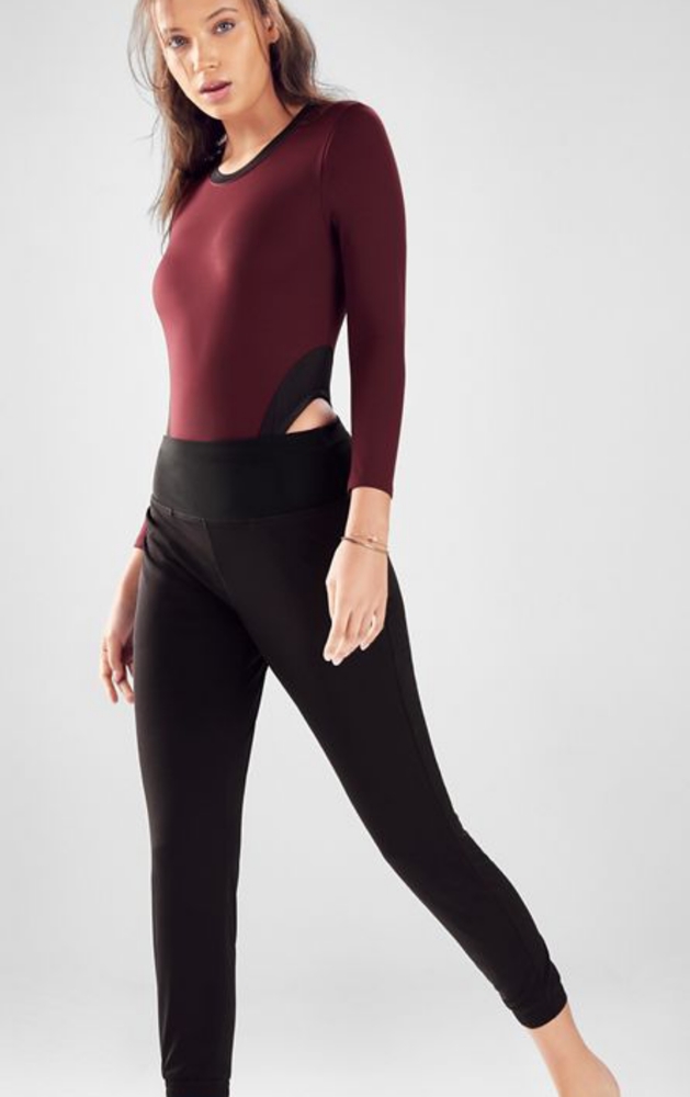 NWT! FABLETICS WINE COLORED KARLEEN BODYSUIT - Picture 8 of 8